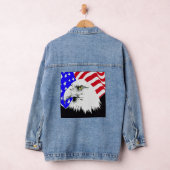 Bald Adler und amerikanische Flaggenfrauen Jeansjacke (Hangar)