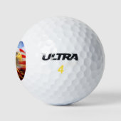 Bald Adler und die amerikanische Flagge Golfball (Logo)