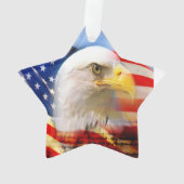 Bald Adler und die amerikanische Flagge        Ornament (Rückseite)