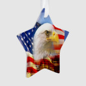 Bald Adler und die amerikanische Flagge        Ornament (Vorderseite)