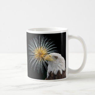 Bald Adler und Feuerwerke Kaffeetasse