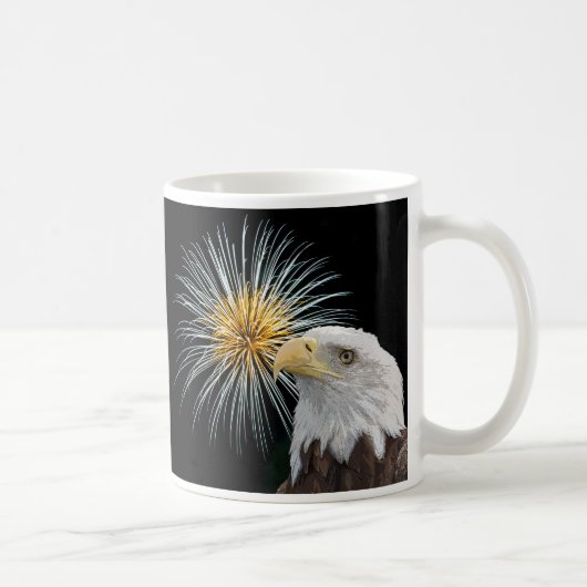 Bald Adler und Feuerwerke Kaffeetasse (Rechts)