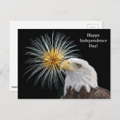 Bald Adler und Feuerwerke Postkarte (Vorne/Hinten)