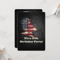 Bald Adler und Flag am Schwarzen 50. Geburtstag