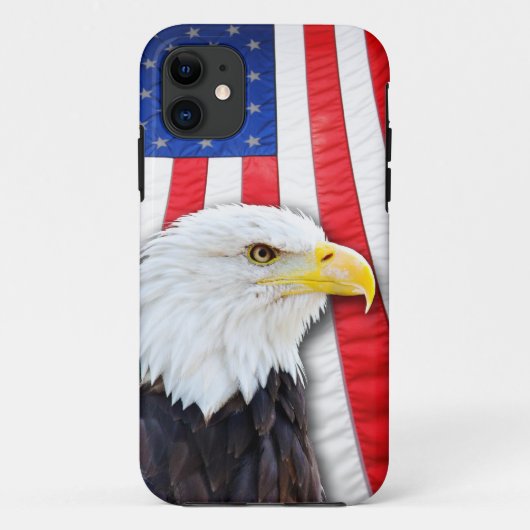 Bald-Adler und Flagge Case-Mate iPhone Hülle (Rückseite)