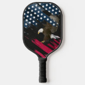 Bald Adler und Flagge Pickleball Schläger (Vorderseite)