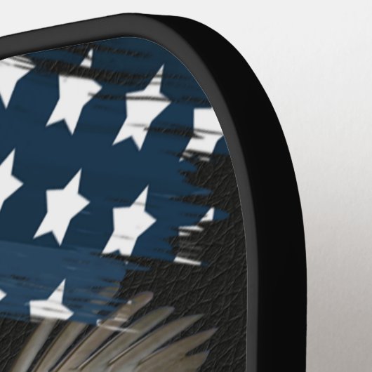 Bald Adler und Flagge Pickleball Schläger (Linke Seite)