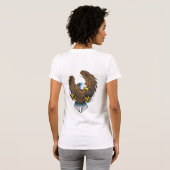 Bald Adler und Flagge T-Shirt (Schwarz voll)
