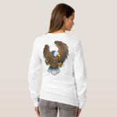 Bald Adler und Flagge T-Shirt (Schwarz voll)