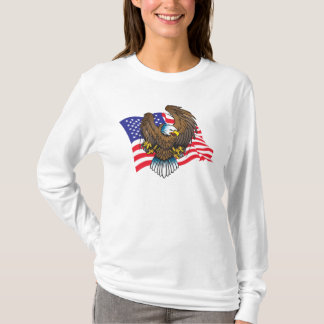 Bald Adler und Flagge T-Shirt