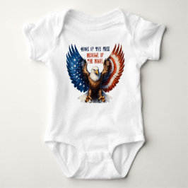 Bald Adler und lebendige US Flagge Baby Strampler
