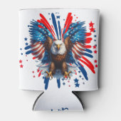 Bald Adler und lebendige US Flagge Cooler Dosenkühler (Vorderseite)