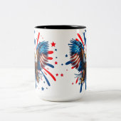 Bald Adler und lebendige US Flagge Tasse (Mittel)
