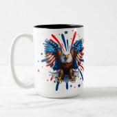Bald Adler und lebendige US Flagge Tasse (Links)