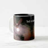 Bald Adler und Vollmond Fantasie Personalisiert Zweifarbige Tasse (Vorderseite Links)