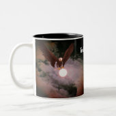 Bald Adler und Vollmond Fantasie Personalisiert Zweifarbige Tasse (Links)
