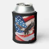 Bald Adler & US Flag 4. Juli Dosenkühler (Kanne Rückseite)