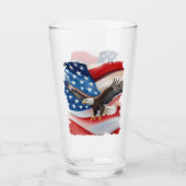 Bald Adler & US Flag 4. Juli Glas (Rückseite)