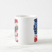 Bald Adler & US Flag 4. Juli Kaffeetasse (Mittel)