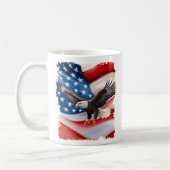 Bald Adler & US Flag 4. Juli Kaffeetasse (Links)