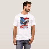 Bald Adler & US Flag 4. Juli T-Shirt (Vorne ganz)