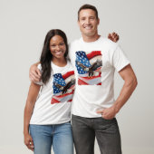 Bald Adler & US Flag 4. Juli T-Shirt (Unisex)