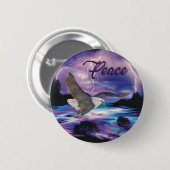 Bald-Adler verbreiten Frieden Button (Vorne & Hinten)