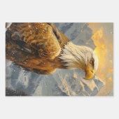 Bald-Adler-Wasserfarbengebirge Dekoupage Geschenkpapier Set (Vorderseite 2)