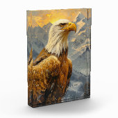 Bald-Adler-Wasserfarbengebirge Fotoblock (Links)