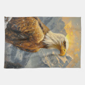 Bald-Adler-Wasserfarbengebirge Geschirrtuch (Horizontal)