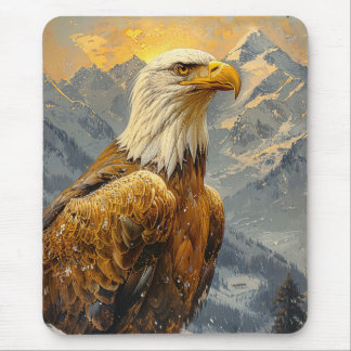 Bald-Adler-Wasserfarbengebirge Mousepad