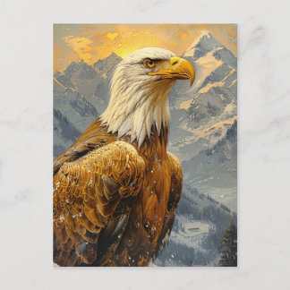 Bald-Adler-Wasserfarbengebirge Postkarte