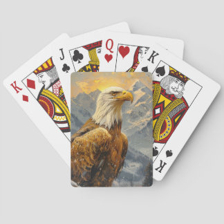 Bald-Adler-Wasserfarbengebirge Spielkarten