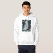 Bald Adler & Water-fall Nature Scene Hoodie (Vorne ganz)