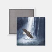 Bald Adler & Waterfall Naturerlebnis Magnet für ju (Vorderseite/Rückseite)