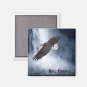 Bald Adler & Waterfall Naturerlebnis Magnet für ju (Vorderseite/Rückseite)