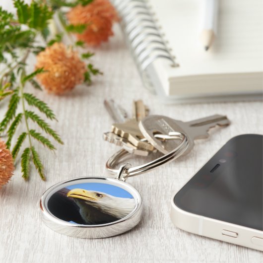 Bald-Adlerprofil Schlüsselanhänger (Seite)