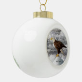 Bald-Adlerschmuck Keramik Kugel-Ornament (Links)