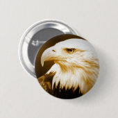 Bald American Eagle Eye Button (Vorne & Hinten)