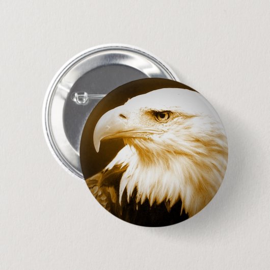 Bald American Eagle Eye Button (Vorne & Hinten)