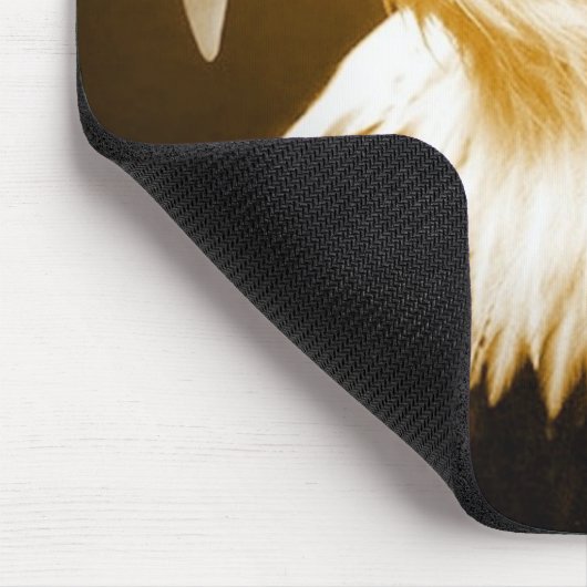 Bald American Eagle Eye Mousepad (Ecke)