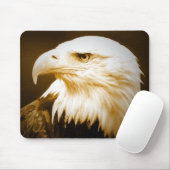 Bald American Eagle Eye Mousepad (Mit Mouse)