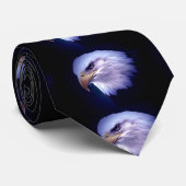 Bald American Eagle Eye Neck Tie Krawatte (Gerollt)