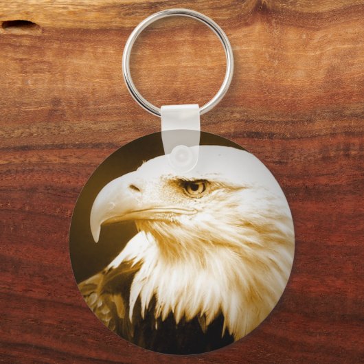 Bald American Eagle Eye Schlüsselanhänger (Vorderseite)
