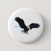 Bald American Eagle Landing Button (Vorderseite)