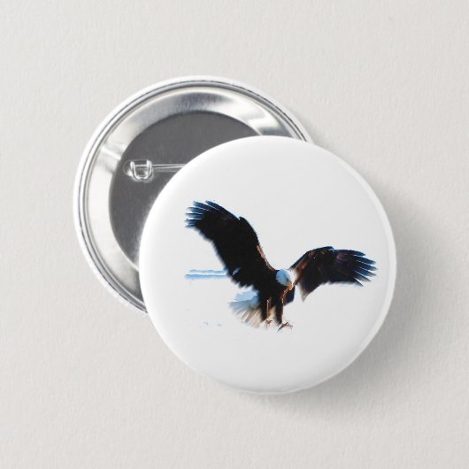 Bald American Eagle Landing Button (Vorne & Hinten)