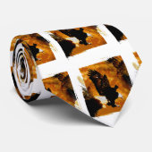 Bald American Eagle Landing Neck Tie Krawatte (Gerollt)