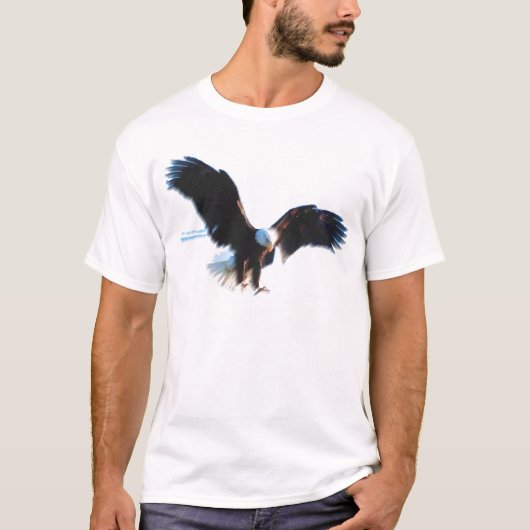 Bald American Eagle Landing T-Shirt (Vorderseite)