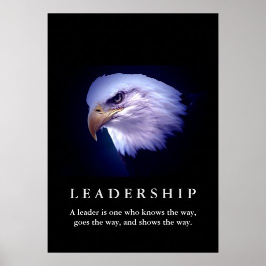 Bald American Eagle Motivierend Leadership Poster (Vorne)
