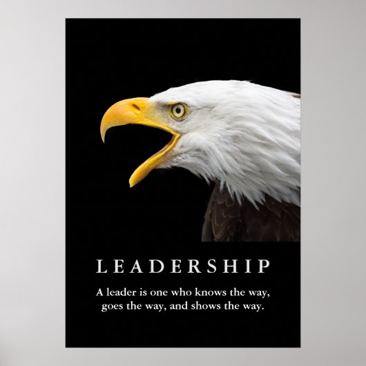 Bald American Eagle Motivierend Leadership Poster (Vorne)